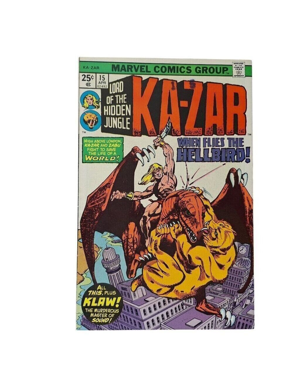 Marvel Ka-Zar Comic Book 15 1976